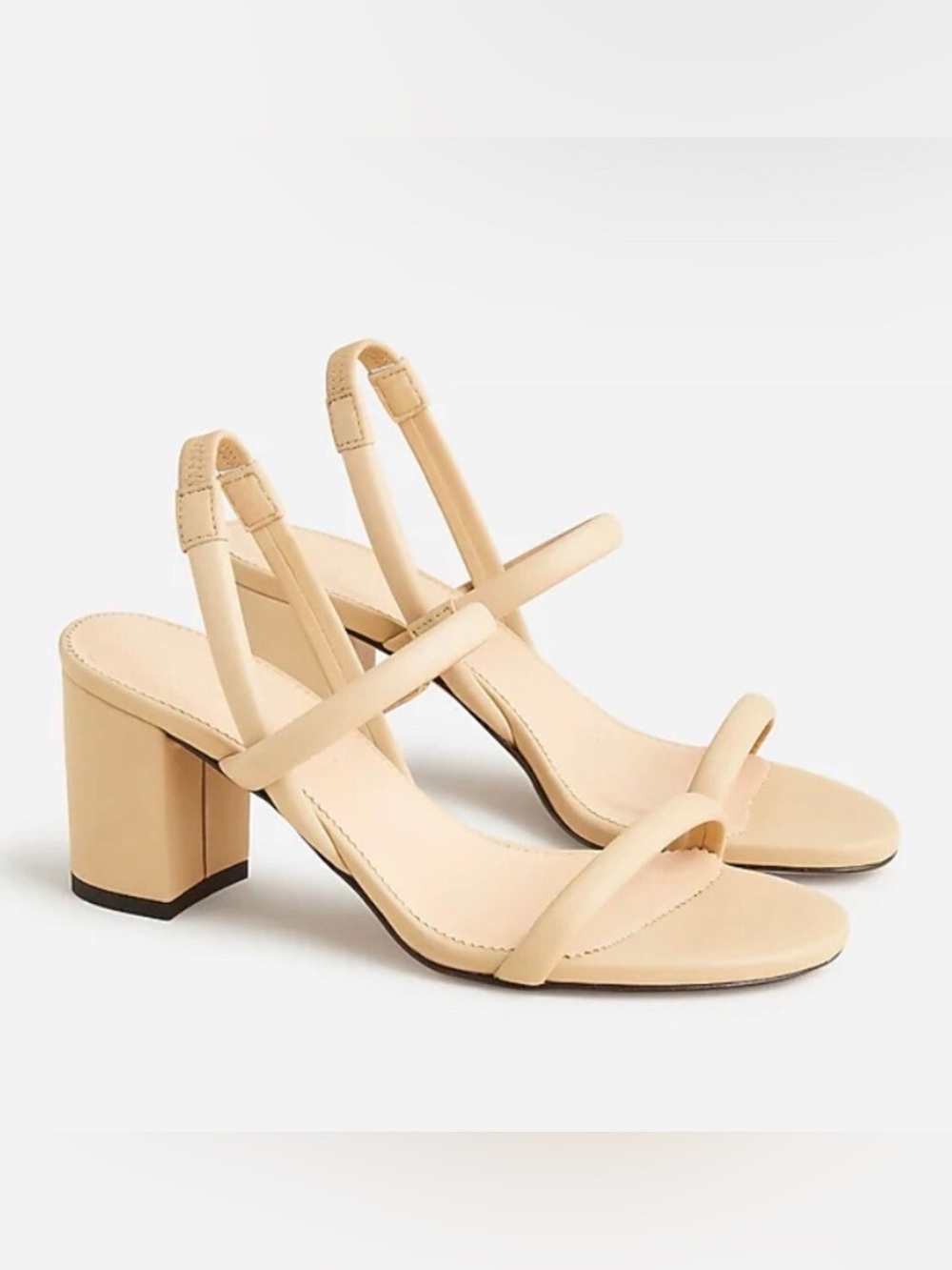 J. Crew Lucie slingback block-heel sandals in leather Size 12 new in box!